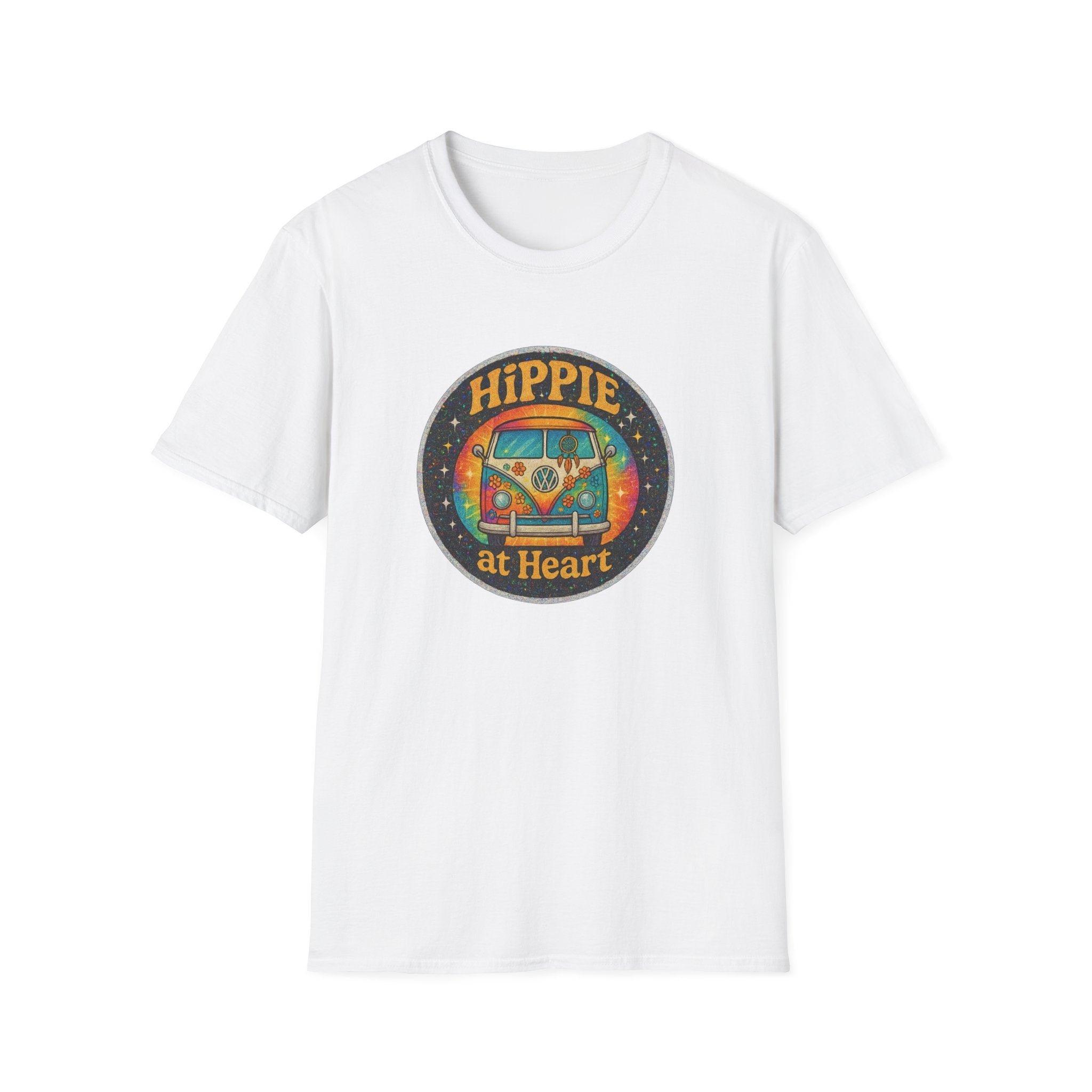 Hippie at Heart Tee - Retro VW Bus Graphic T-Shirt - Hippie at Heart