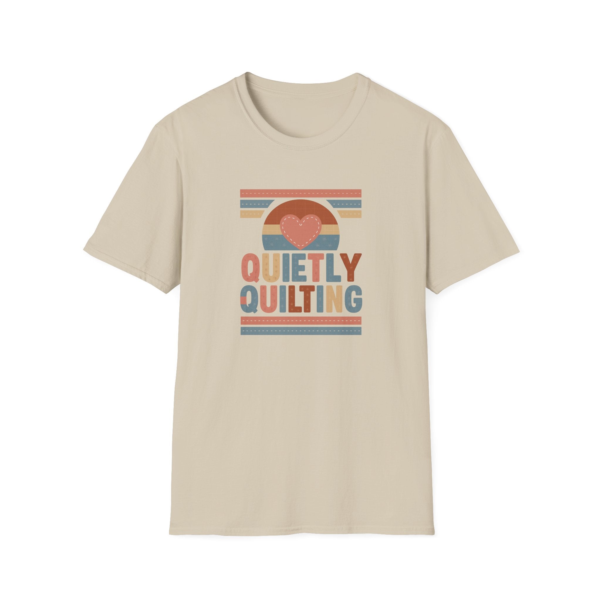 Quietly Quilting - Retro Heart Quilter Tee - Hippie at Heart