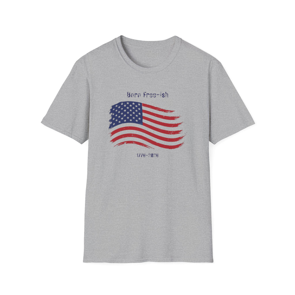 Born Free-ish American Flag T-Shirt — Patriotic 250th Birthday Tee - Hippie at Heart
