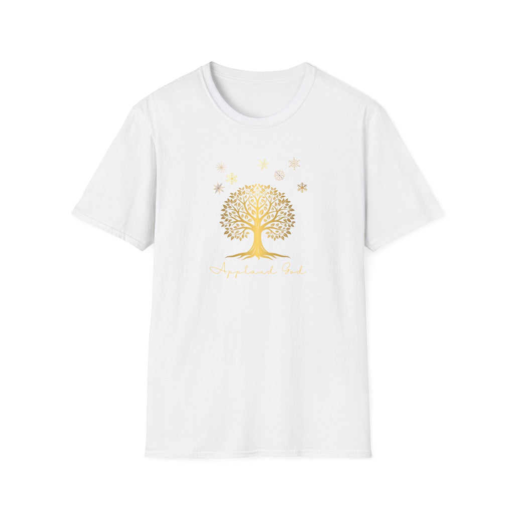 Applaud God - Golden Tree & Snowflake Tee - Hippie at Heart