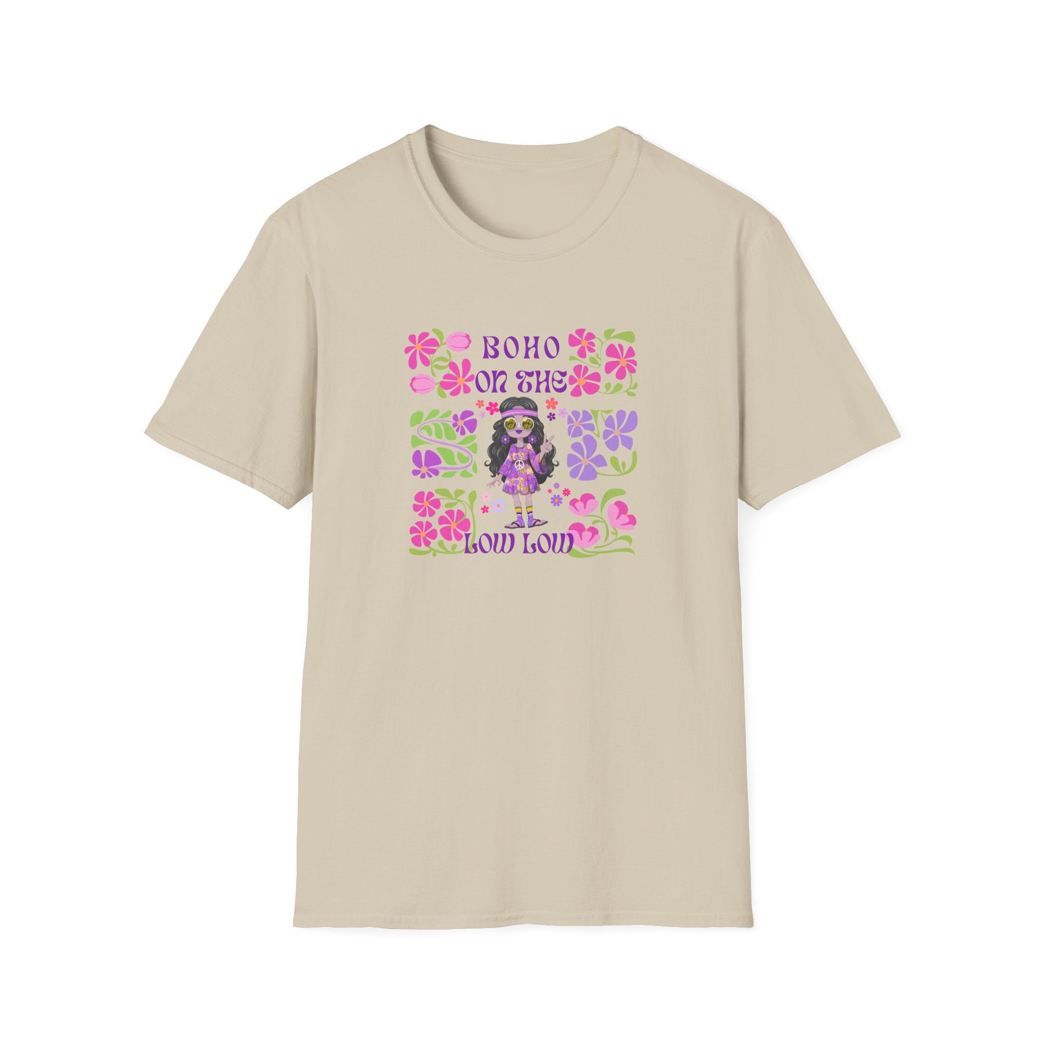 Boho on the Low Low Tee - Retro Floral Fun - Hippie at Heart