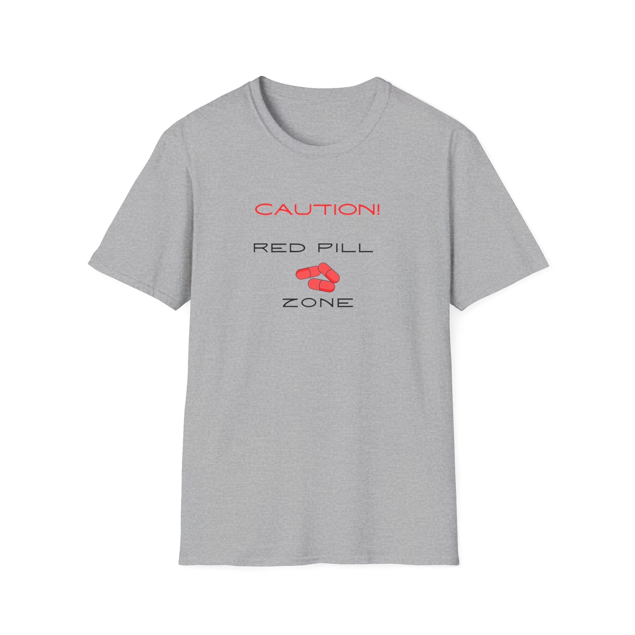 Caution! Red Pill Zone Tee - Great Awakening Message - Hippie at Heart