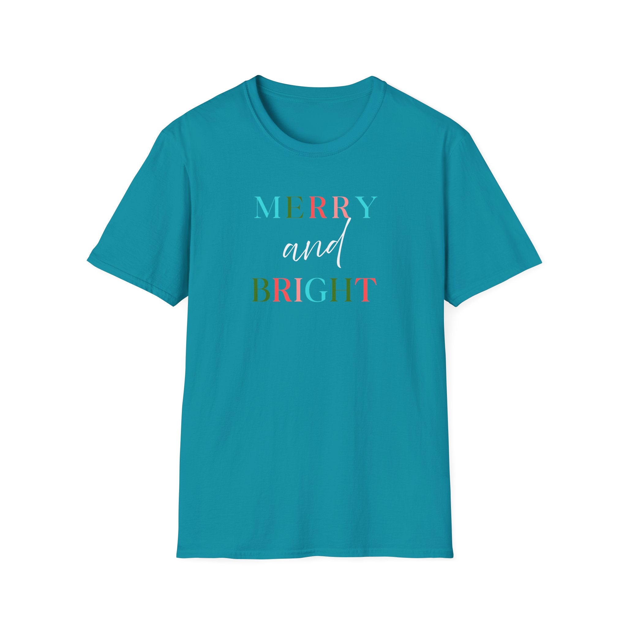 Merry  and Bright - Festive Christmas Holidays Tee - Hippie at Heart