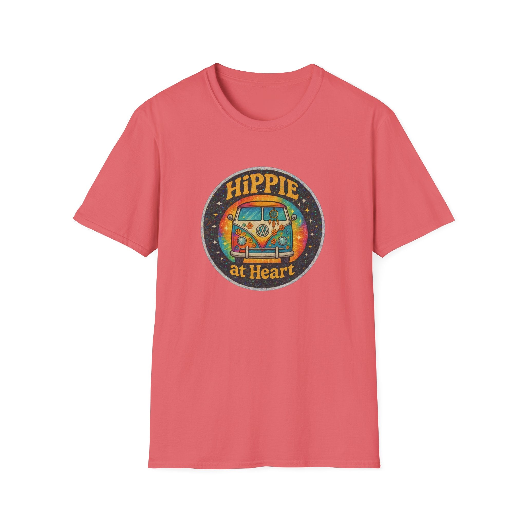 Hippie at Heart Tee - Retro VW Bus Graphic T-Shirt - Hippie at Heart