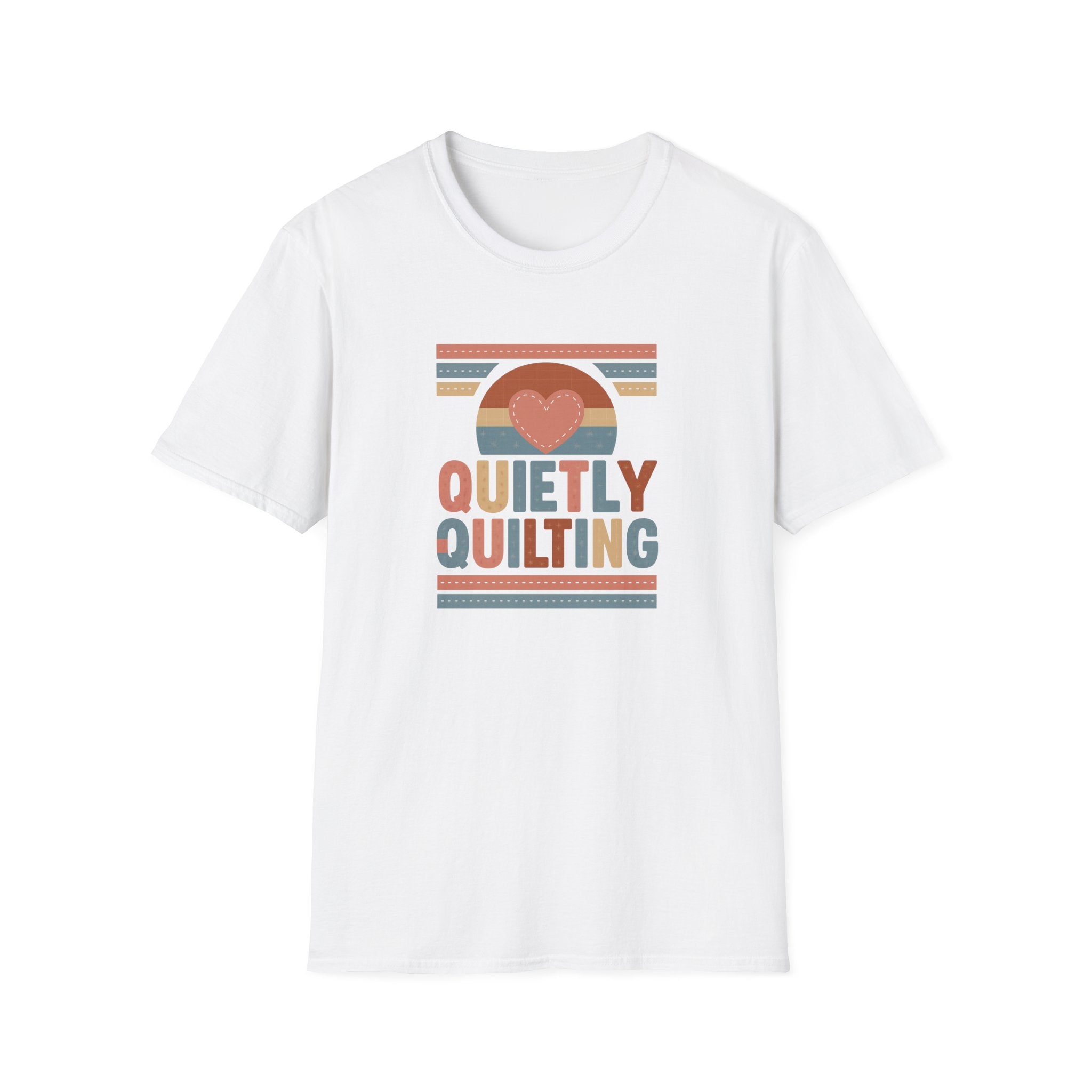 Quietly Quilting - Retro Heart Quilter Tee - Hippie at Heart