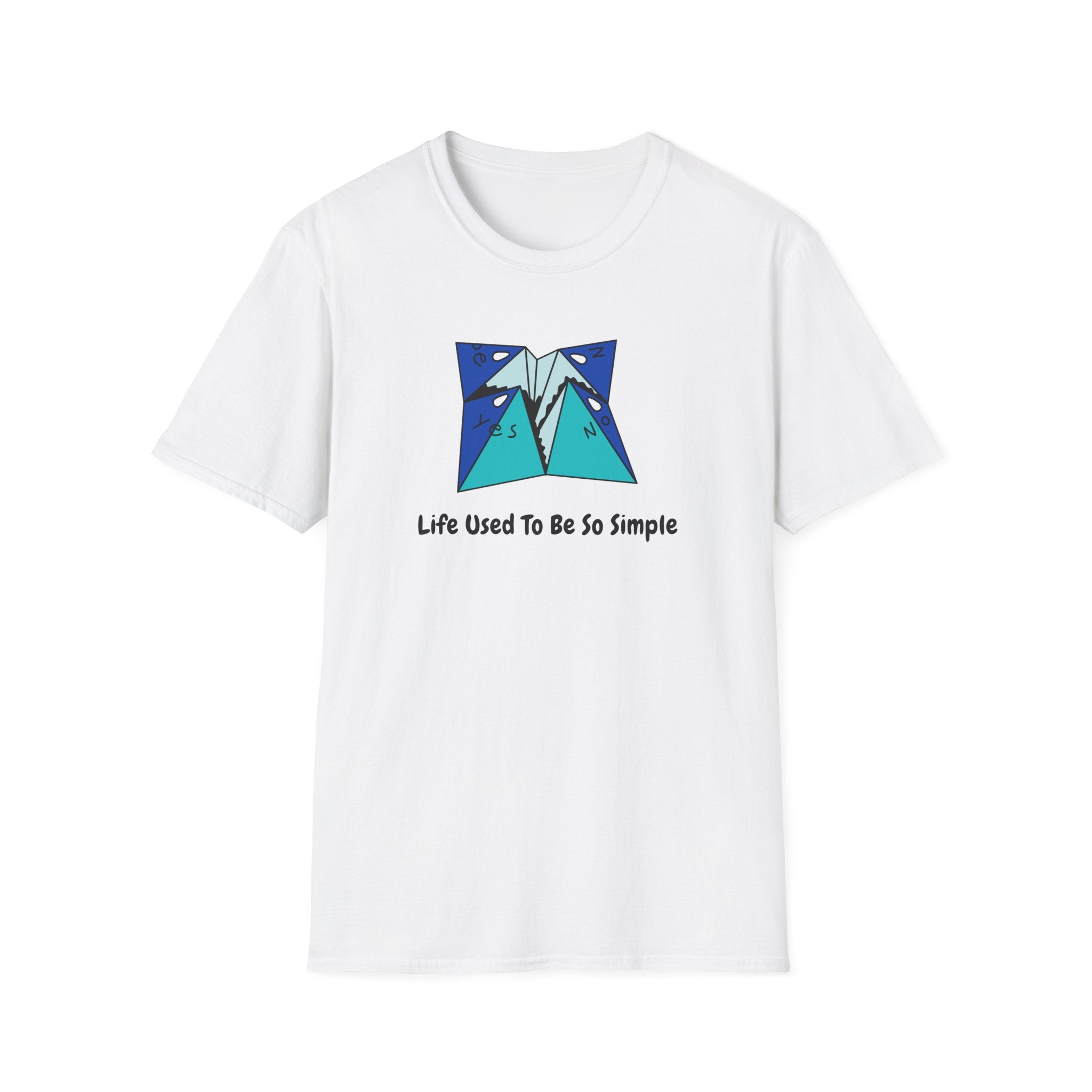 Life Used To Be So Simple - Yes Or No Retro Origami Tee - Hippie at Heart