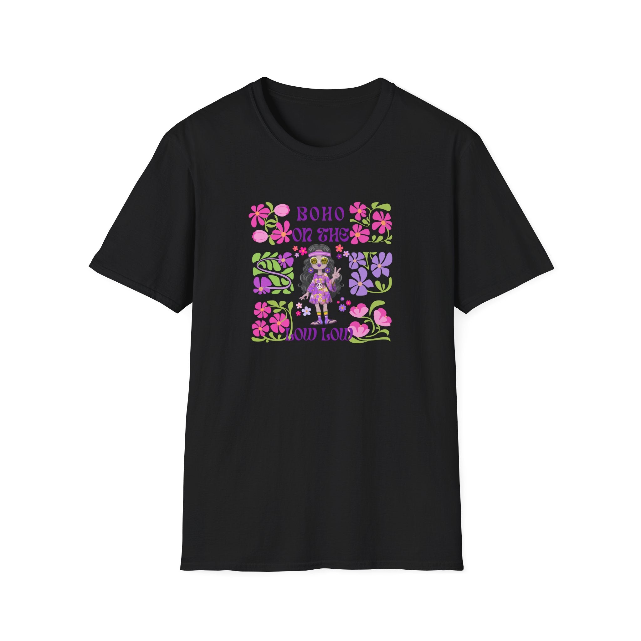Boho on the Low Low Tee - Retro Floral Fun - Hippie at Heart