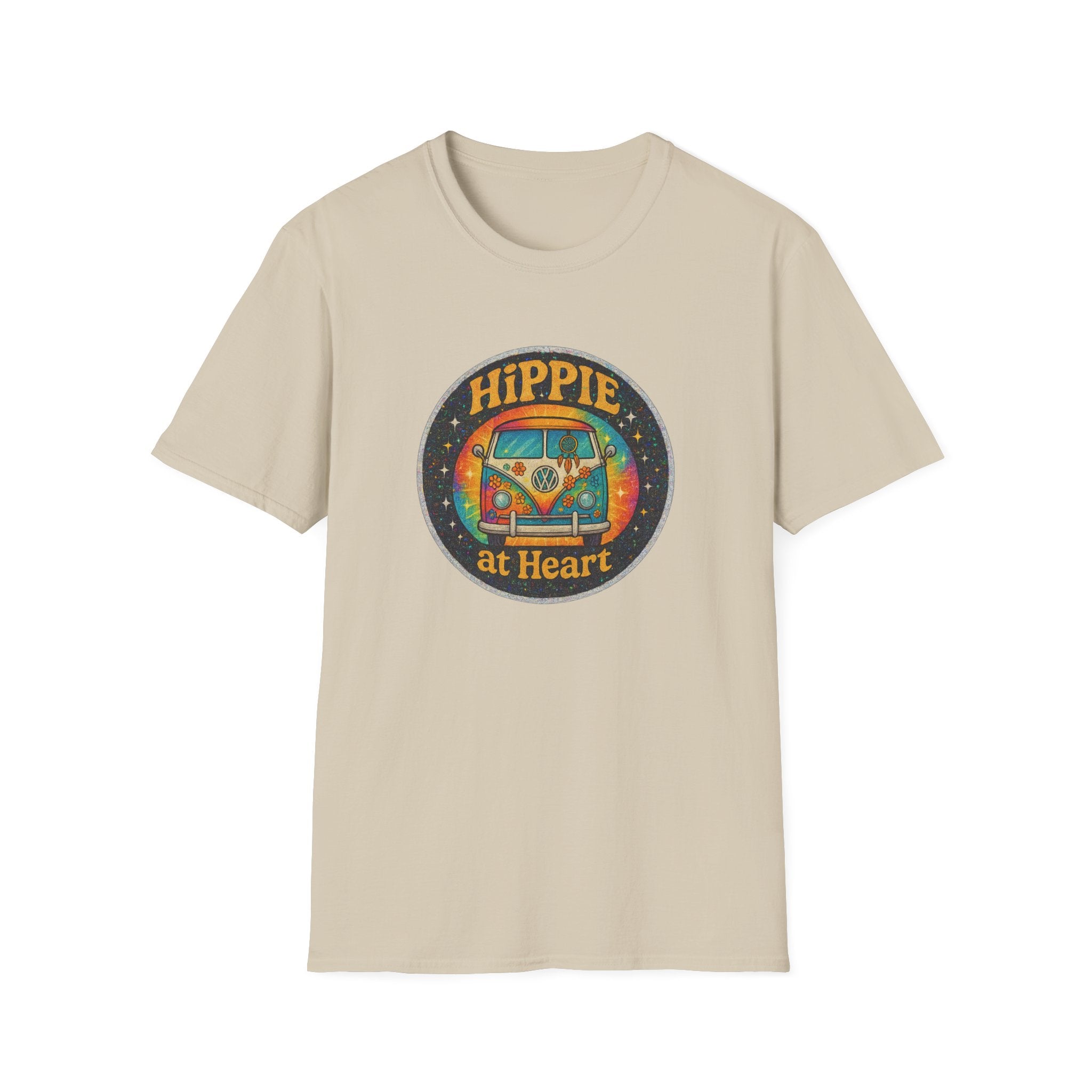 Hippie at Heart Tee - Retro VW Bus Graphic T-Shirt - Hippie at Heart