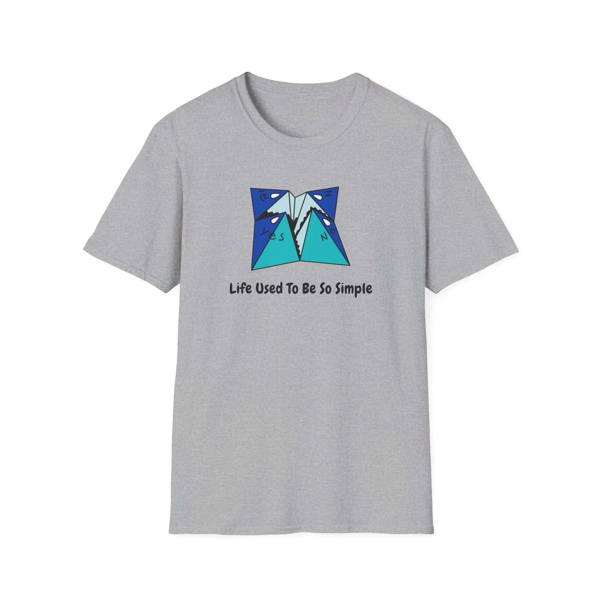 Life Used To Be So Simple - Yes Or No Retro Origami Tee - Hippie at Heart