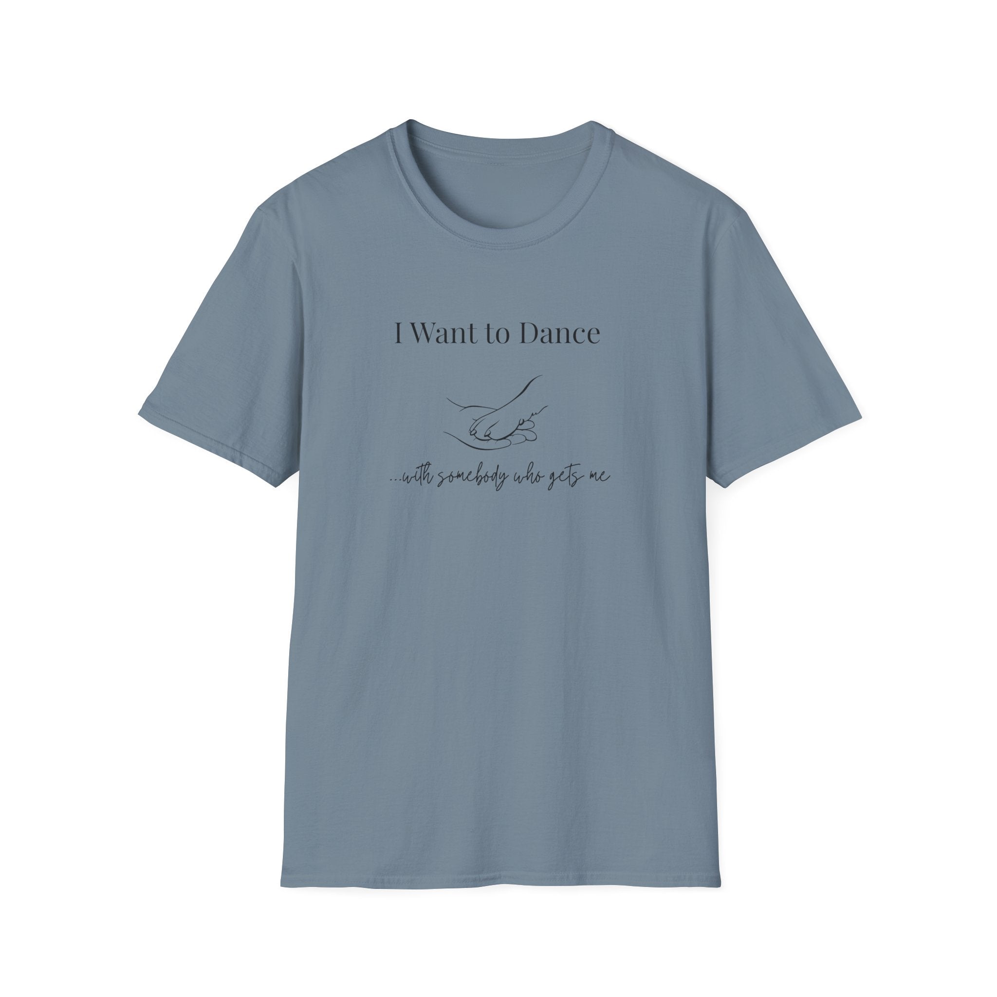 I Want to Dance T-Shirt - Minimal Line Art Dog Dance Tee - Hippie at Heart