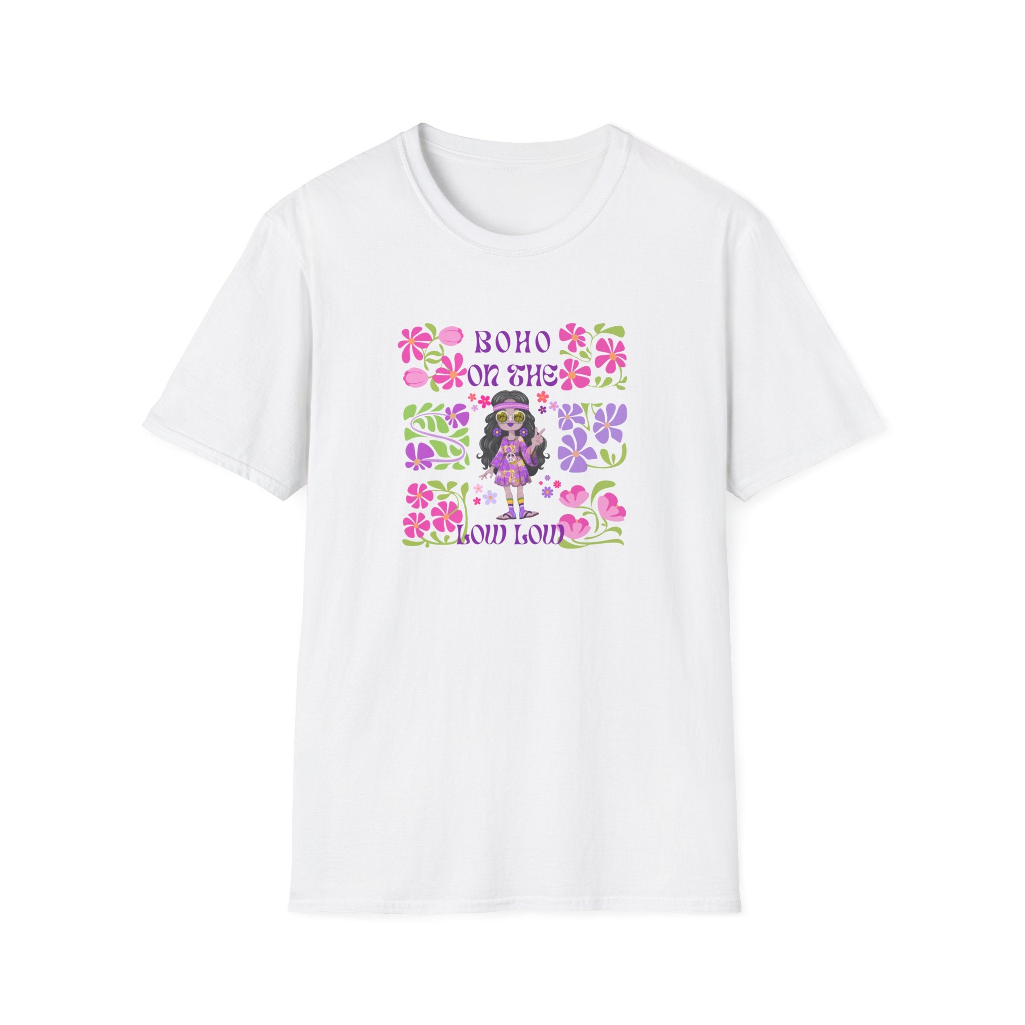 Boho on the Low Low Tee - Retro Floral Fun - Hippie at Heart