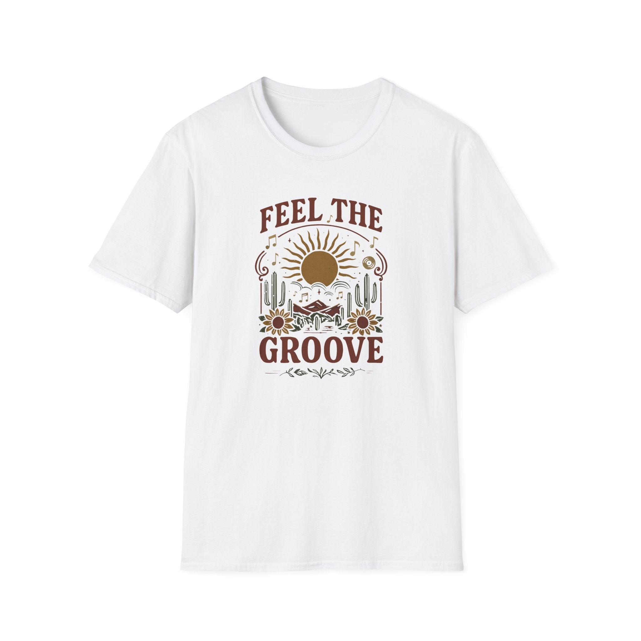 Feel The Groove - Retro Desert Sun Graphic Tee - Hippie at Heart