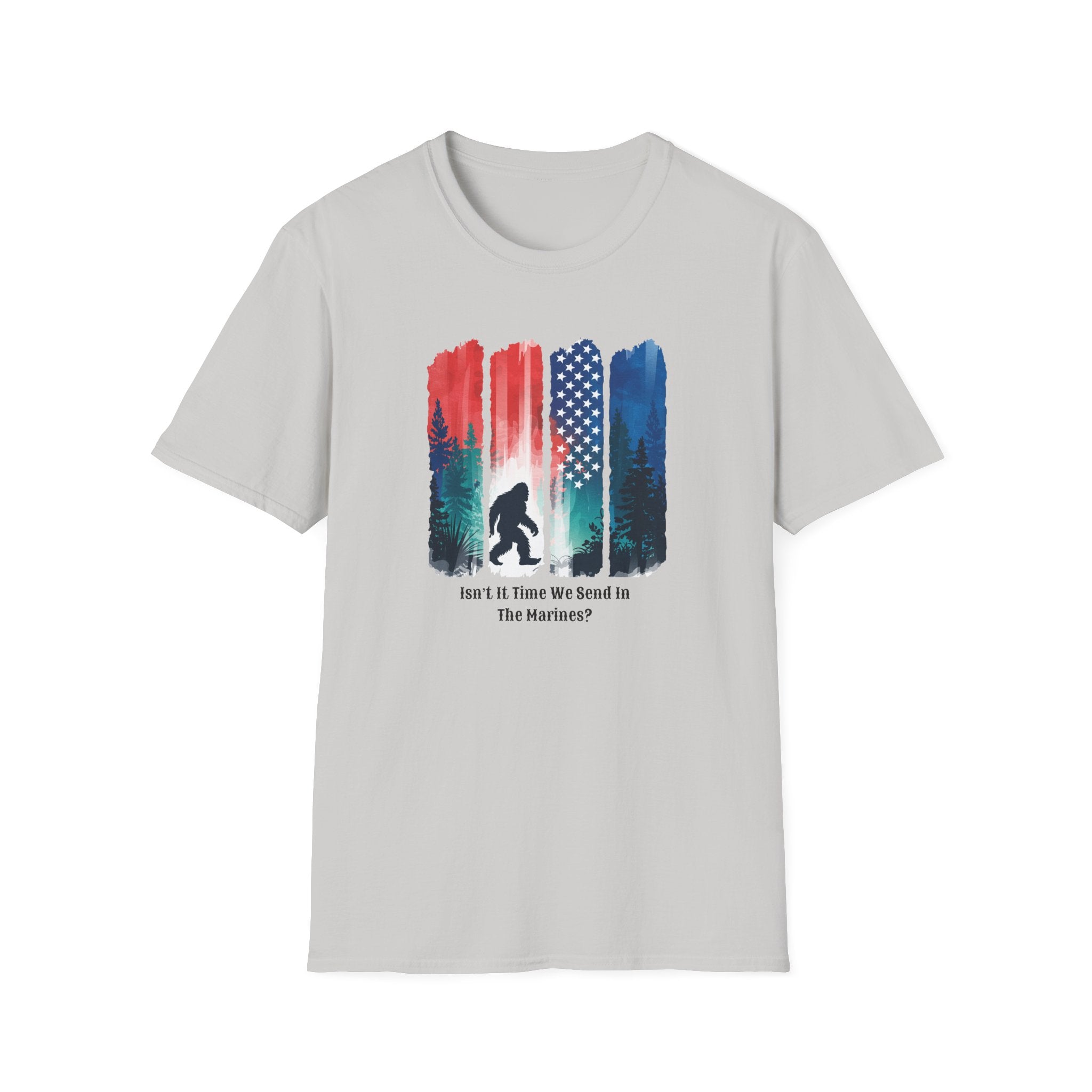 Isn't it Time We Send in the Marines? - Vintage Flag & Patriotic Bigfoot Tee - Hippie at Heart