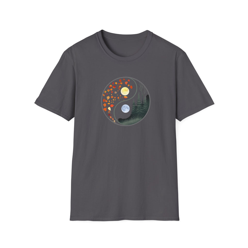 Yin Yang Nature T-Shirt - Fall Into Winter Tee - Hippie at Heart
