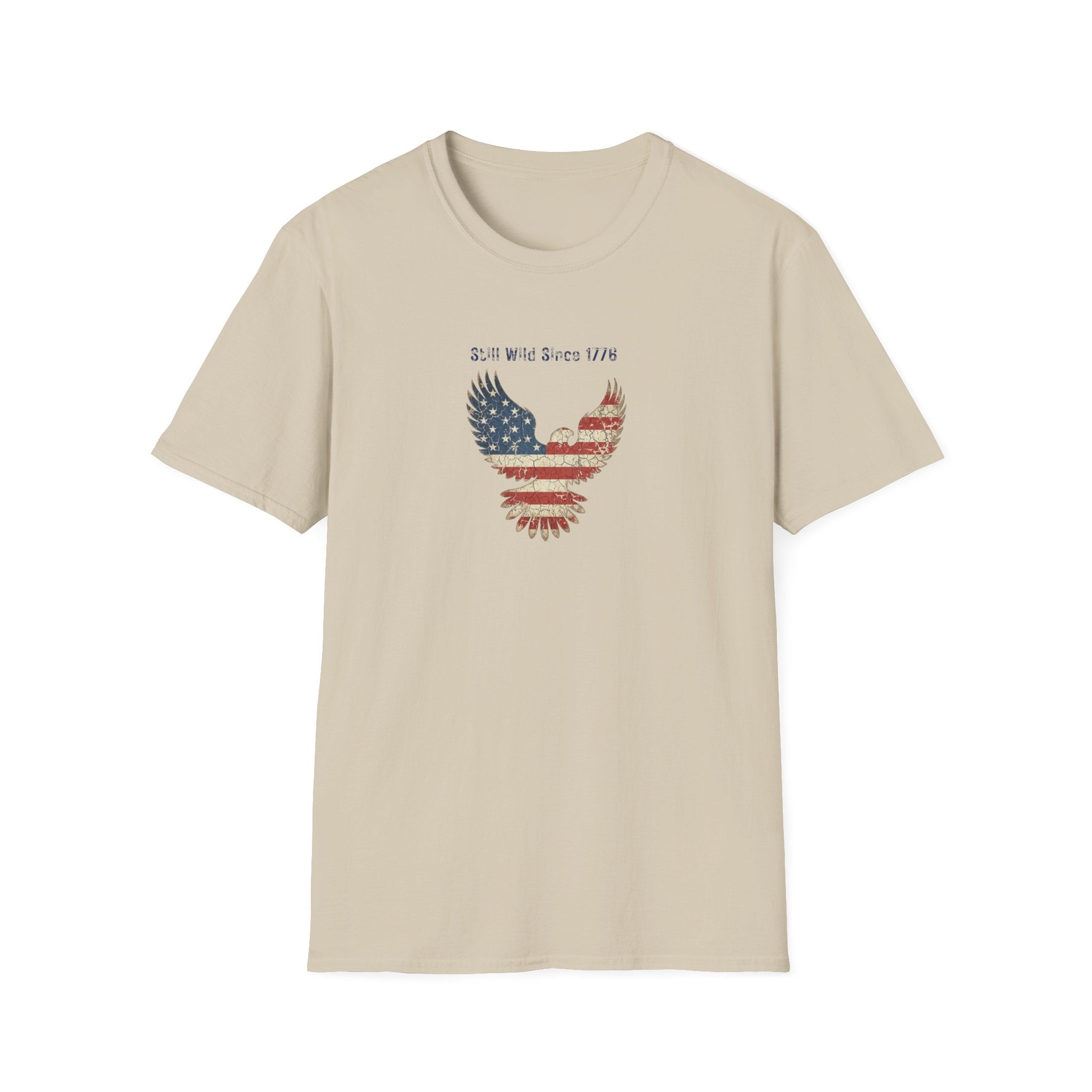 Still Wild Since 1776 T-Shirt - Vintage American Flag & Eagle Patriotic Tee - Hippie at Heart