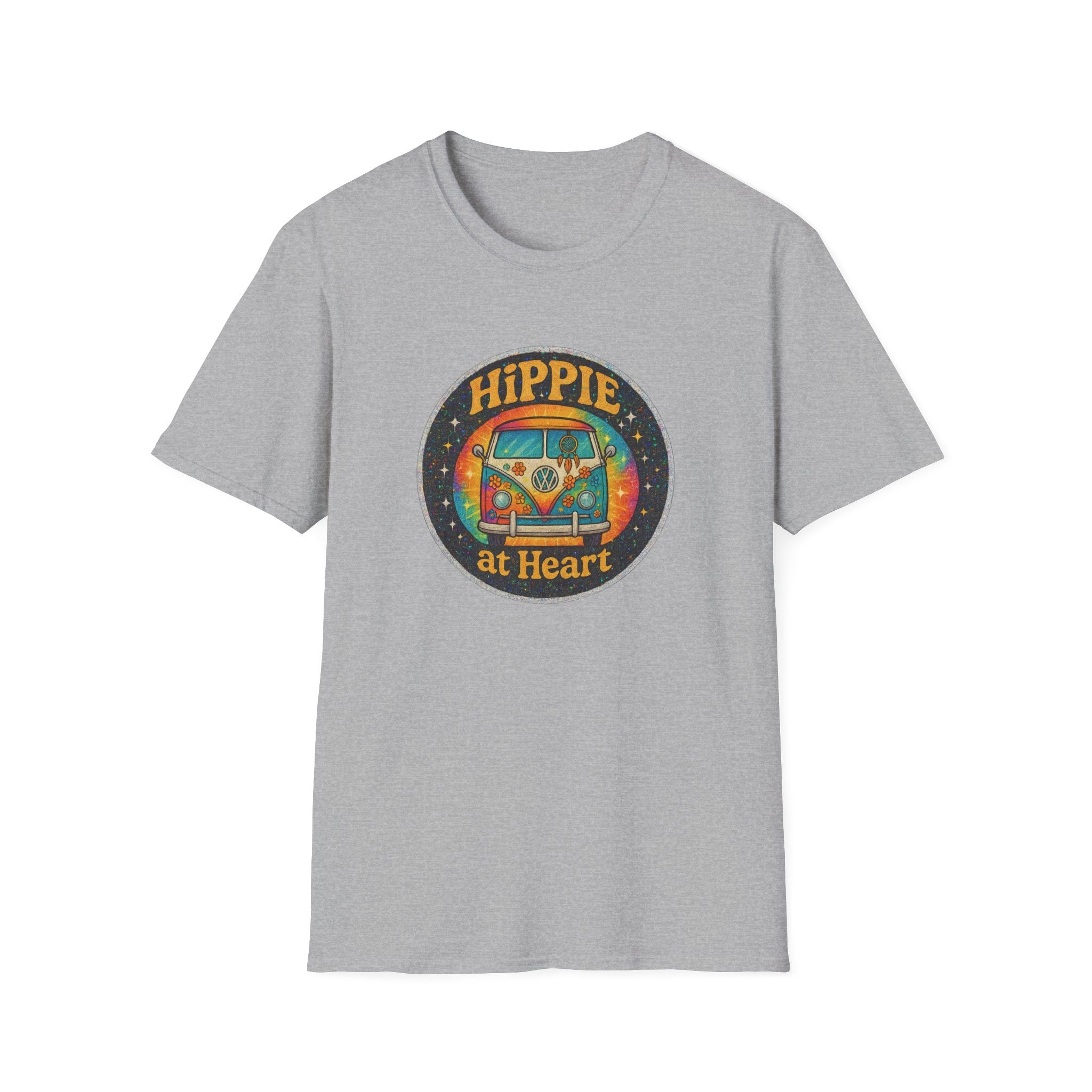 Hippie at Heart Tee - Retro VW Bus Graphic T-Shirt - Hippie at Heart