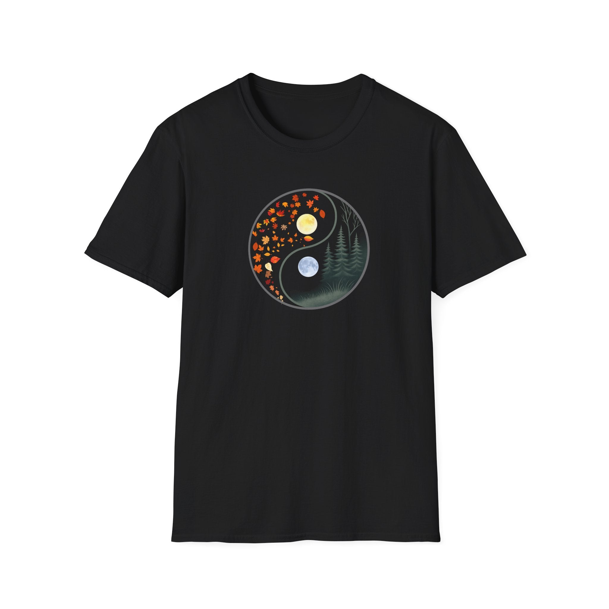 Yin Yang Nature T-Shirt - Fall Into Winter Tee - Hippie at Heart