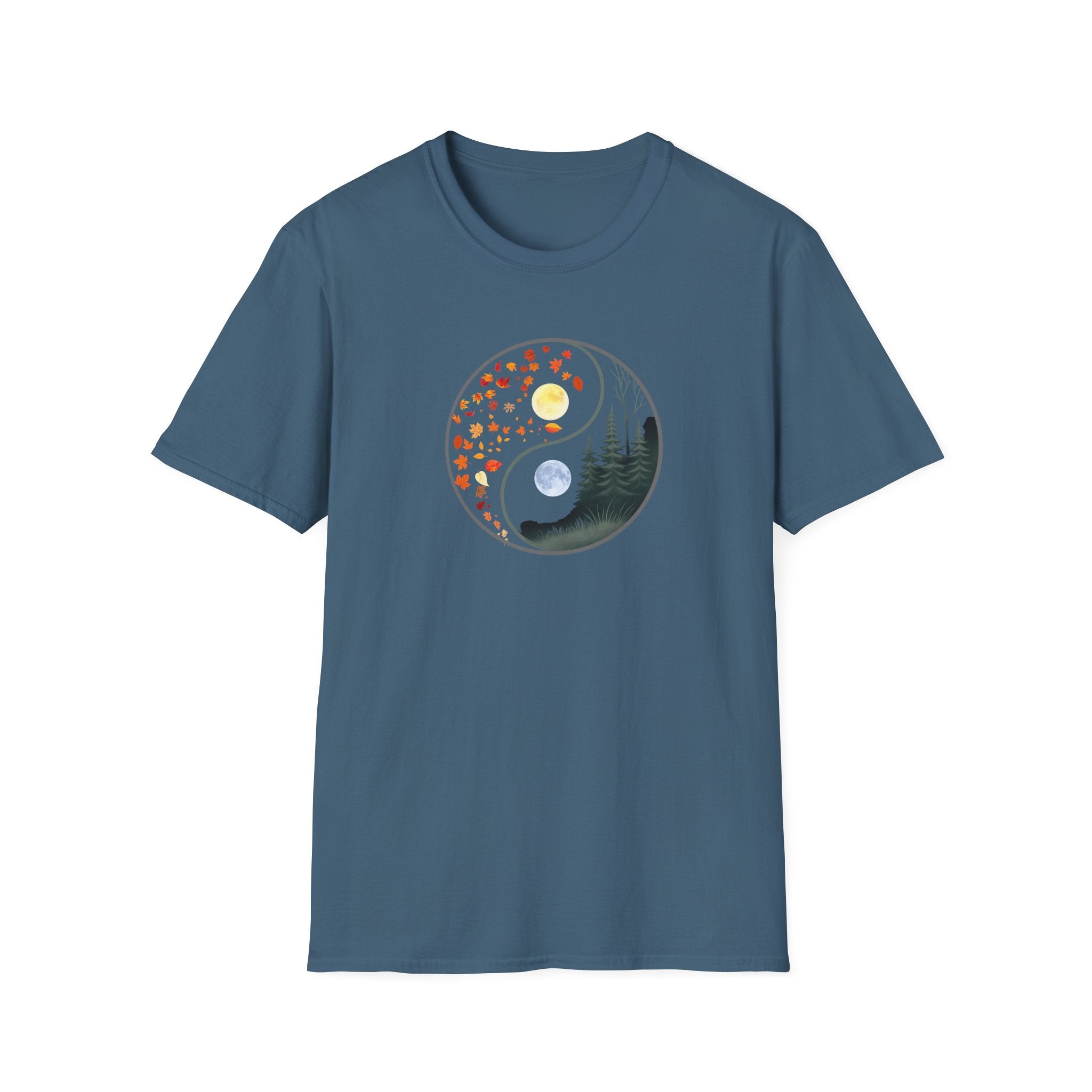 Yin Yang Nature T-Shirt - Fall Into Winter Tee - Hippie at Heart