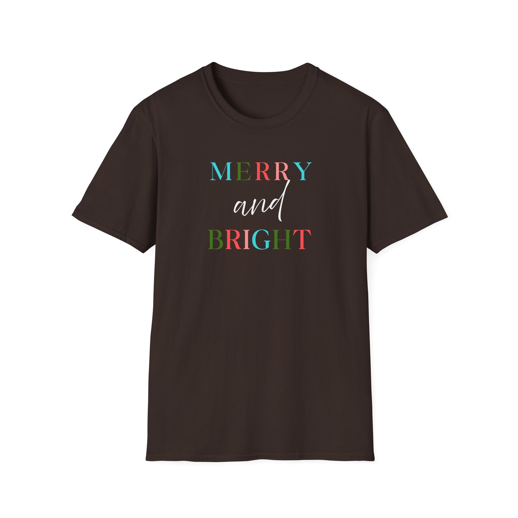 Merry  and Bright - Festive Christmas Holidays Tee - Hippie at Heart