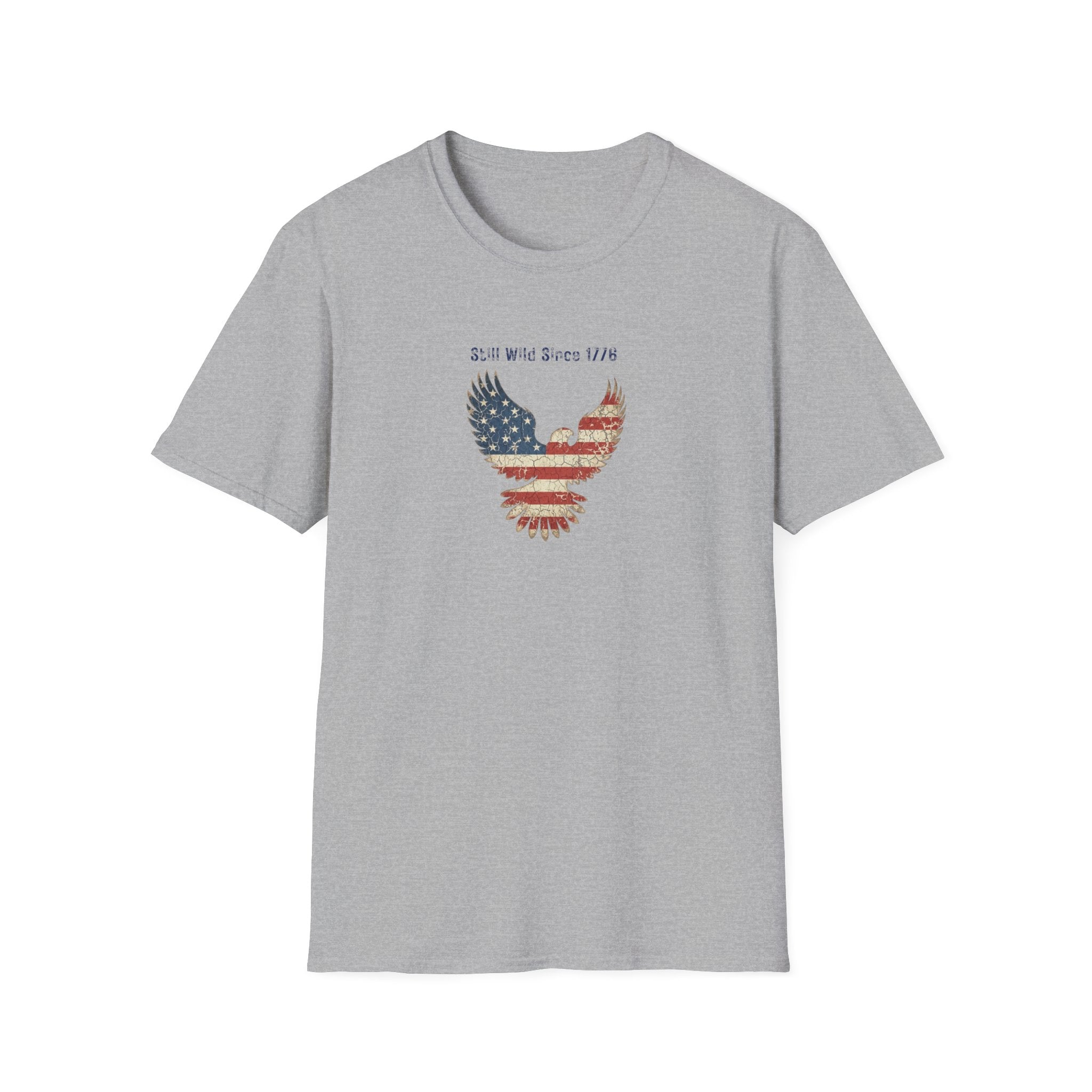 Still Wild Since 1776 T-Shirt - Vintage American Flag & Eagle Patriotic Tee - Hippie at Heart