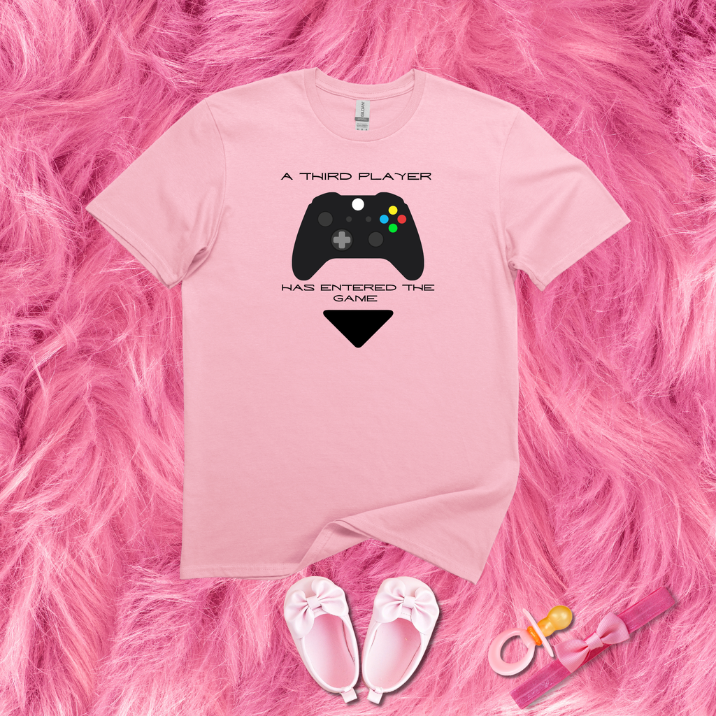 A Third Player Has Entered the Game - Gamer Gender Reveal Tee - Hippie at Heart