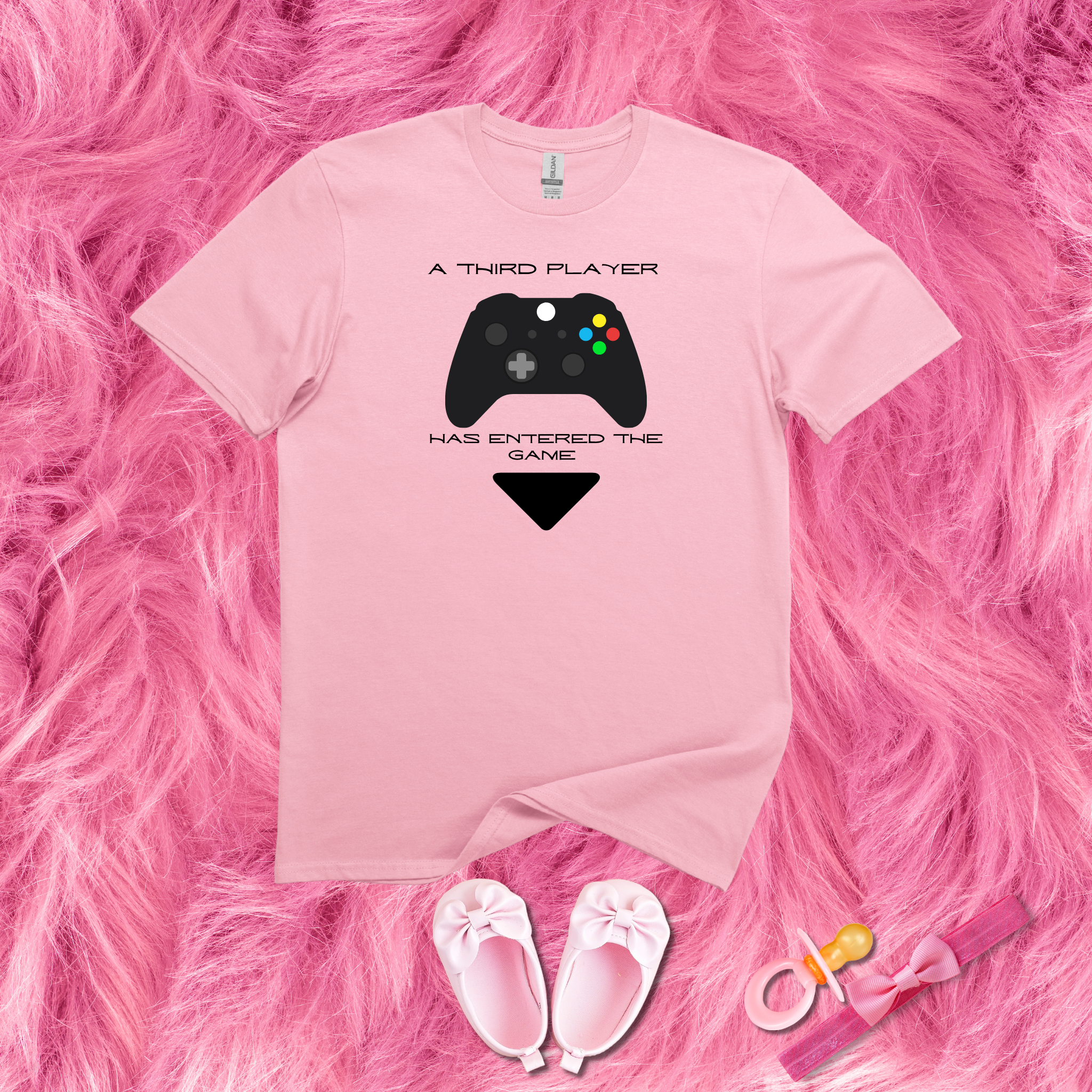 A Third Player Has Entered the Game - Gamer Gender Reveal Tee - Hippie at Heart