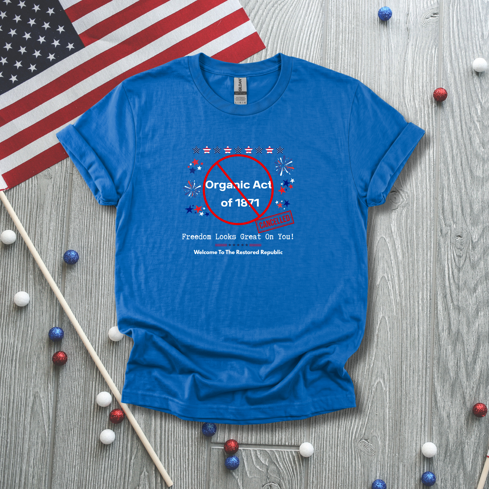 Act of 1871 Cancelled - Vintage Patriotic Freedom Tee - Hippie at Heart
