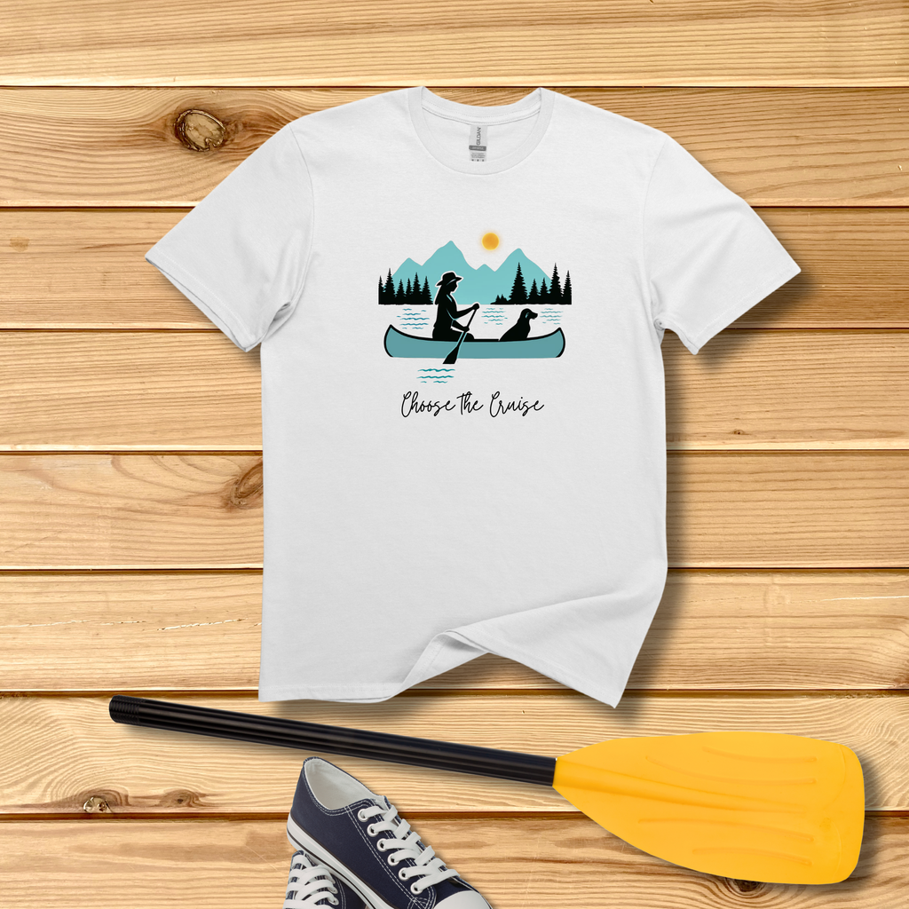 Choose the Cruise - Scenic Mountain Lake Tee - Hippie at Heart