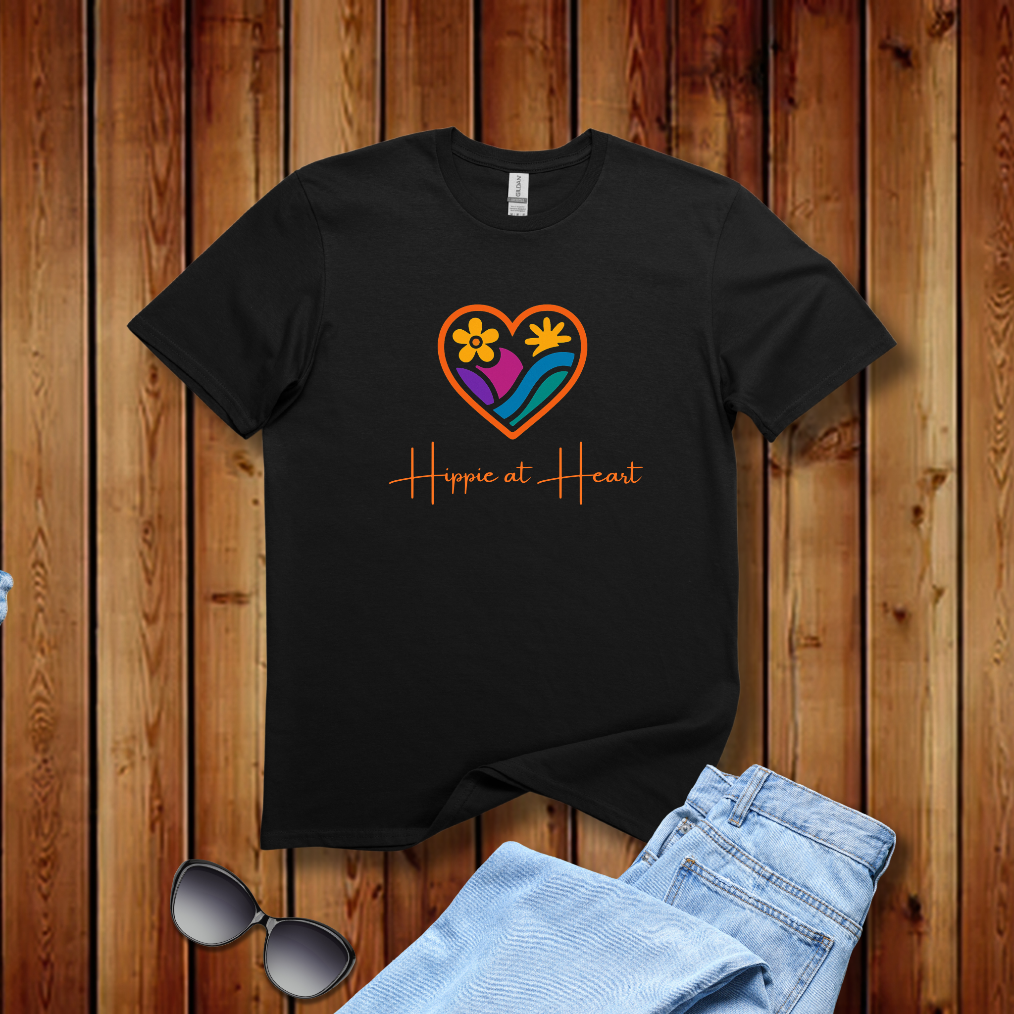 Colorful Hippie at Heart - Sun and Flower Energy - Hippie at Heart