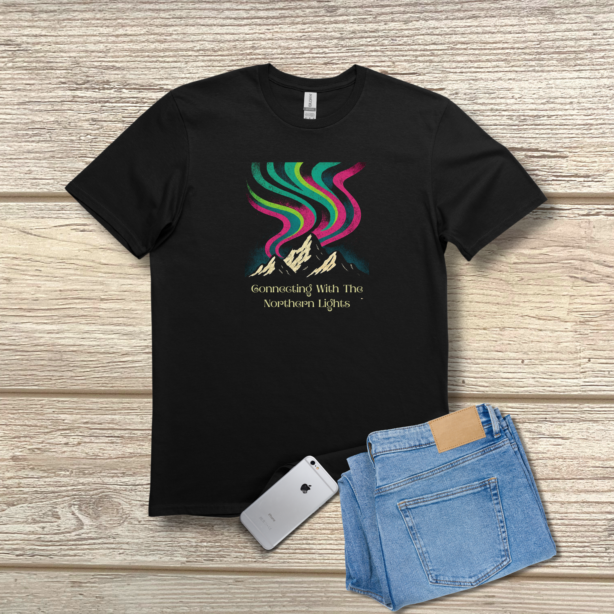 Dancing  With The Northern Lights - Nomadic Tee - Hippie at Heart