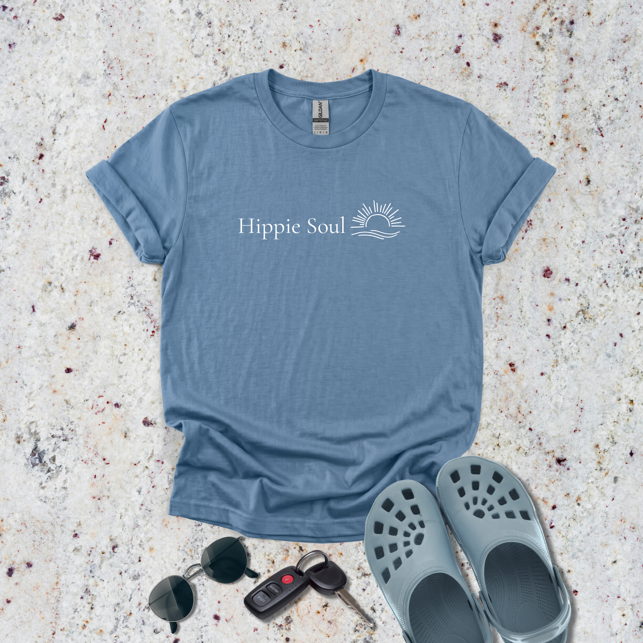 Hippie Soul T-Shirt - Vintage Boho Sun Graphic Tee for Free Spirits - Hippie at Heart