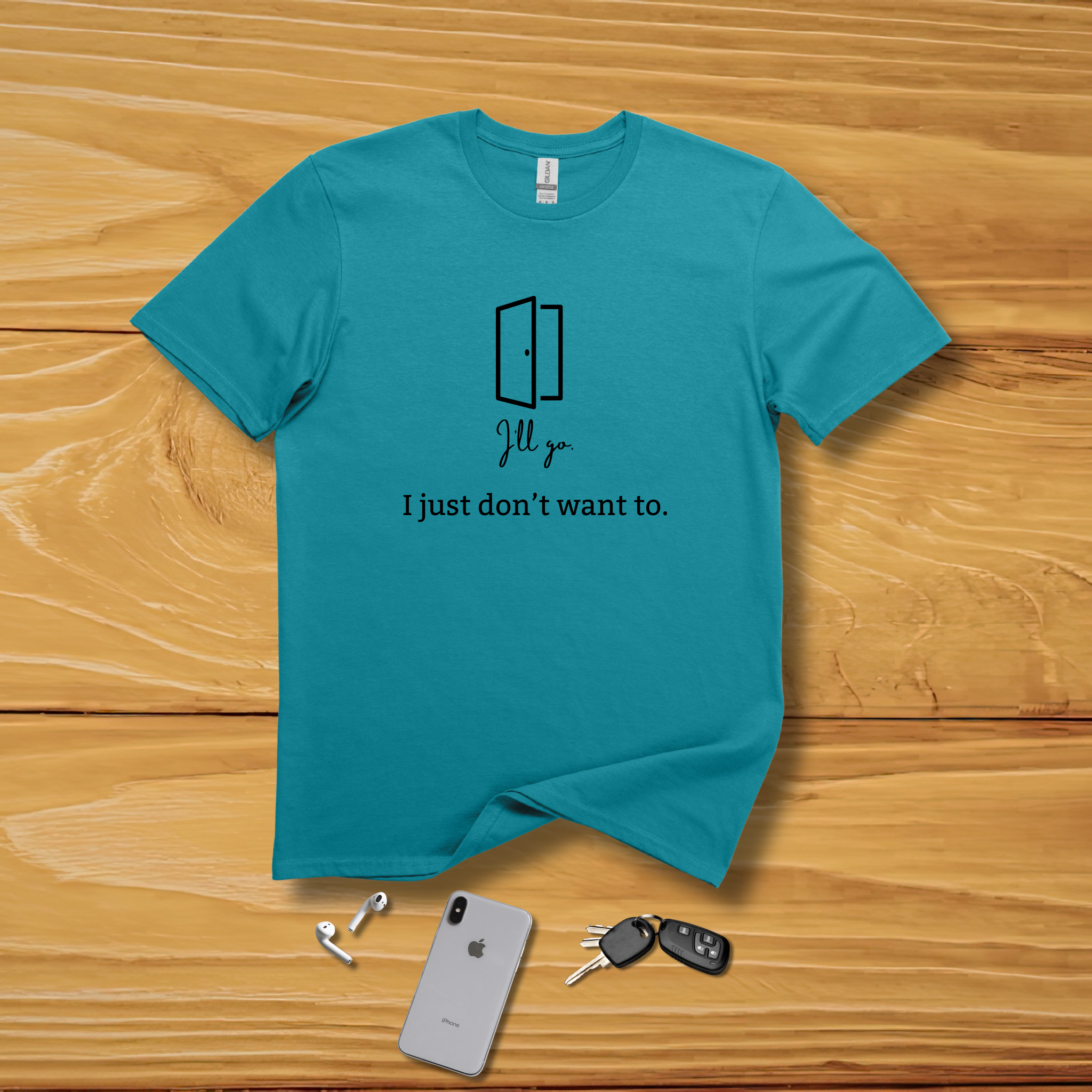 I Just Don't Want To T-Shirt - Reluctant Mood Tee - Hippie at Heart