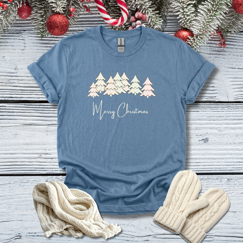 Merry Christmas - Good Vibes Pastel Tree Tee - Hippie at Heart