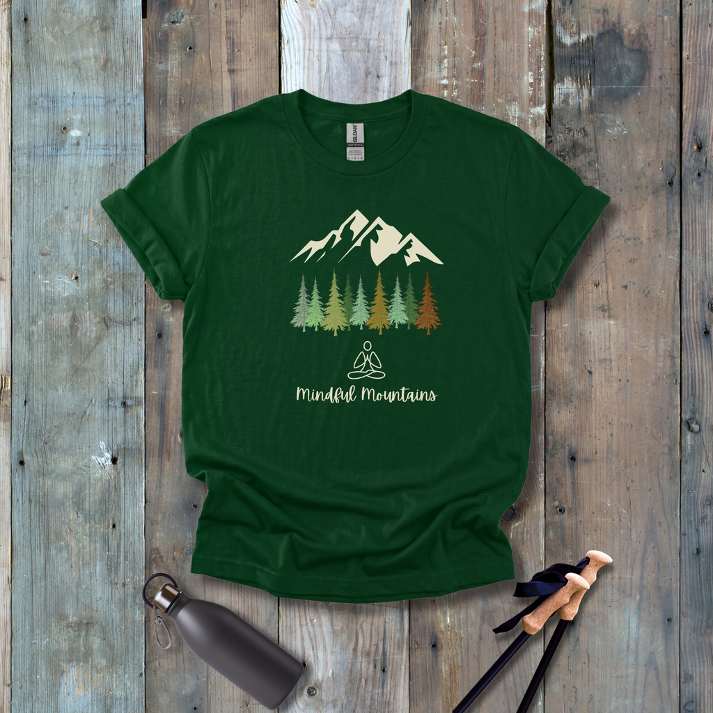Mindful Mountains - Nature Yoga Tee - Hippie at Heart