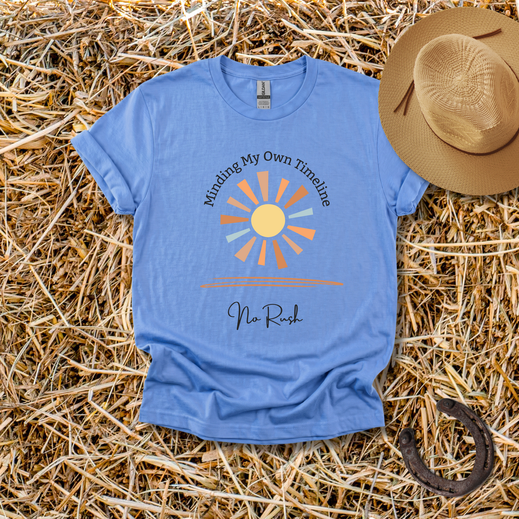 Minding My Own Timeline - No Rush Sun Graphic - Hippie at Heart
