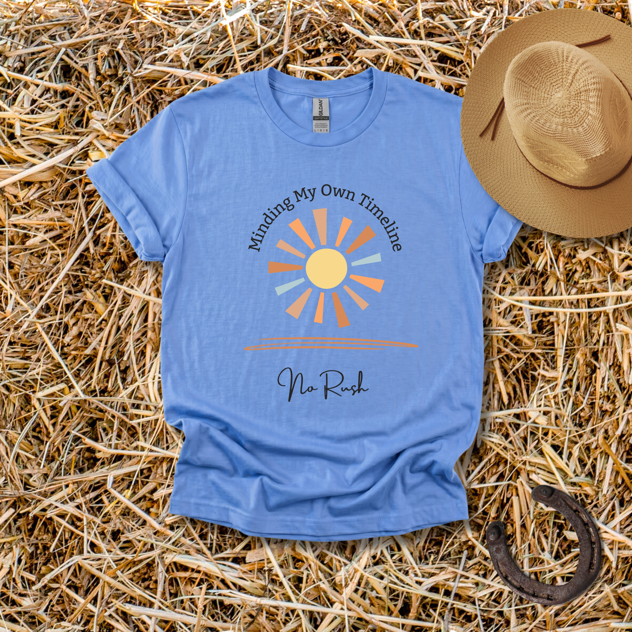 Minding My Own Timeline - No Rush Sun Graphic - Hippie at Heart
