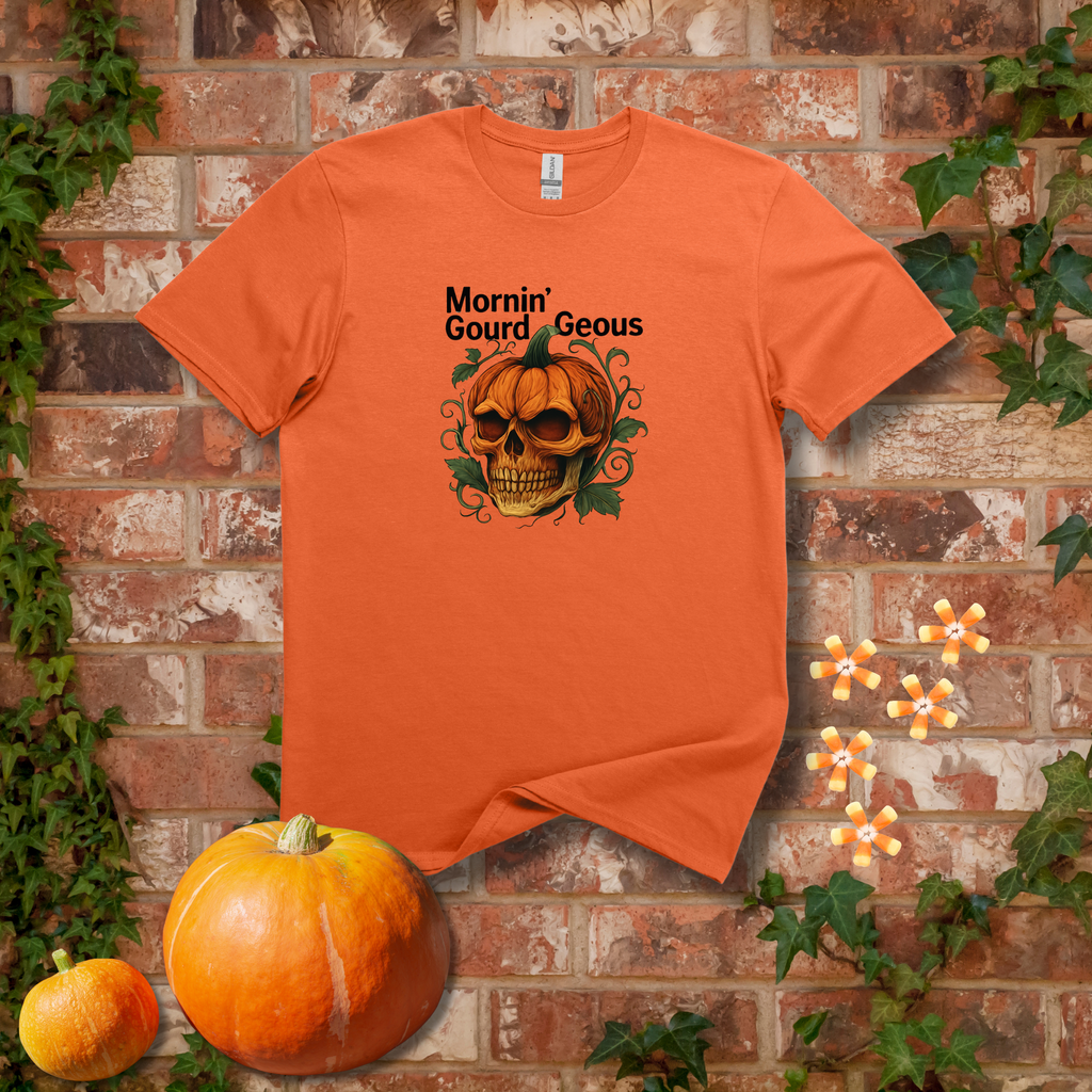 Mornin' Gourd Geous - Pumpkin Skull Tee - Hippie at Heart