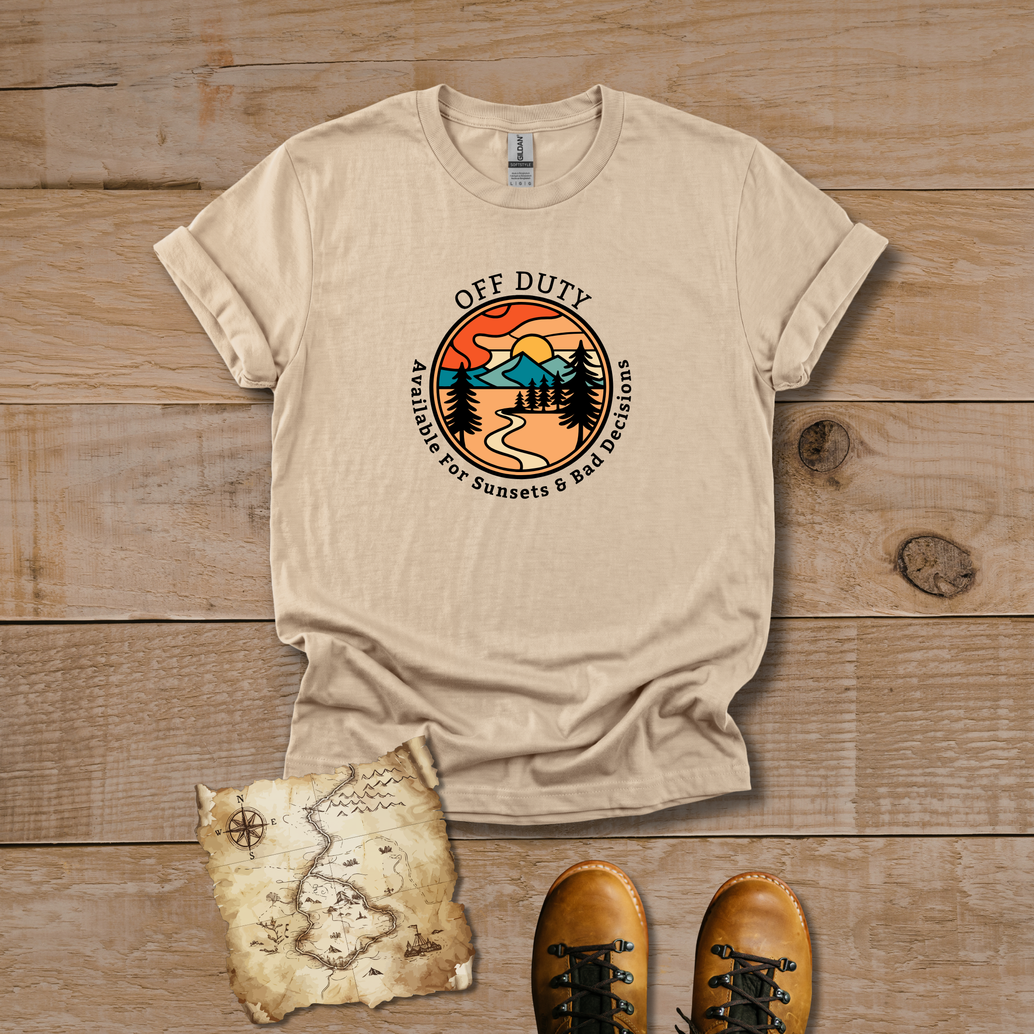 Off Duty T-Shirt - Available For Sunsets and Bad Decisions Tee - Hippie at Heart