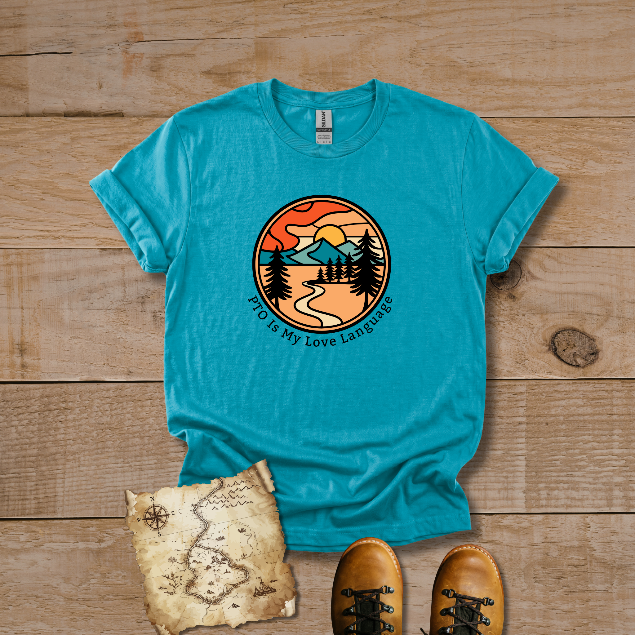 PTO Is My Love Language Tee - Graphic Nature Sunset T-Shirt - Hippie at Heart