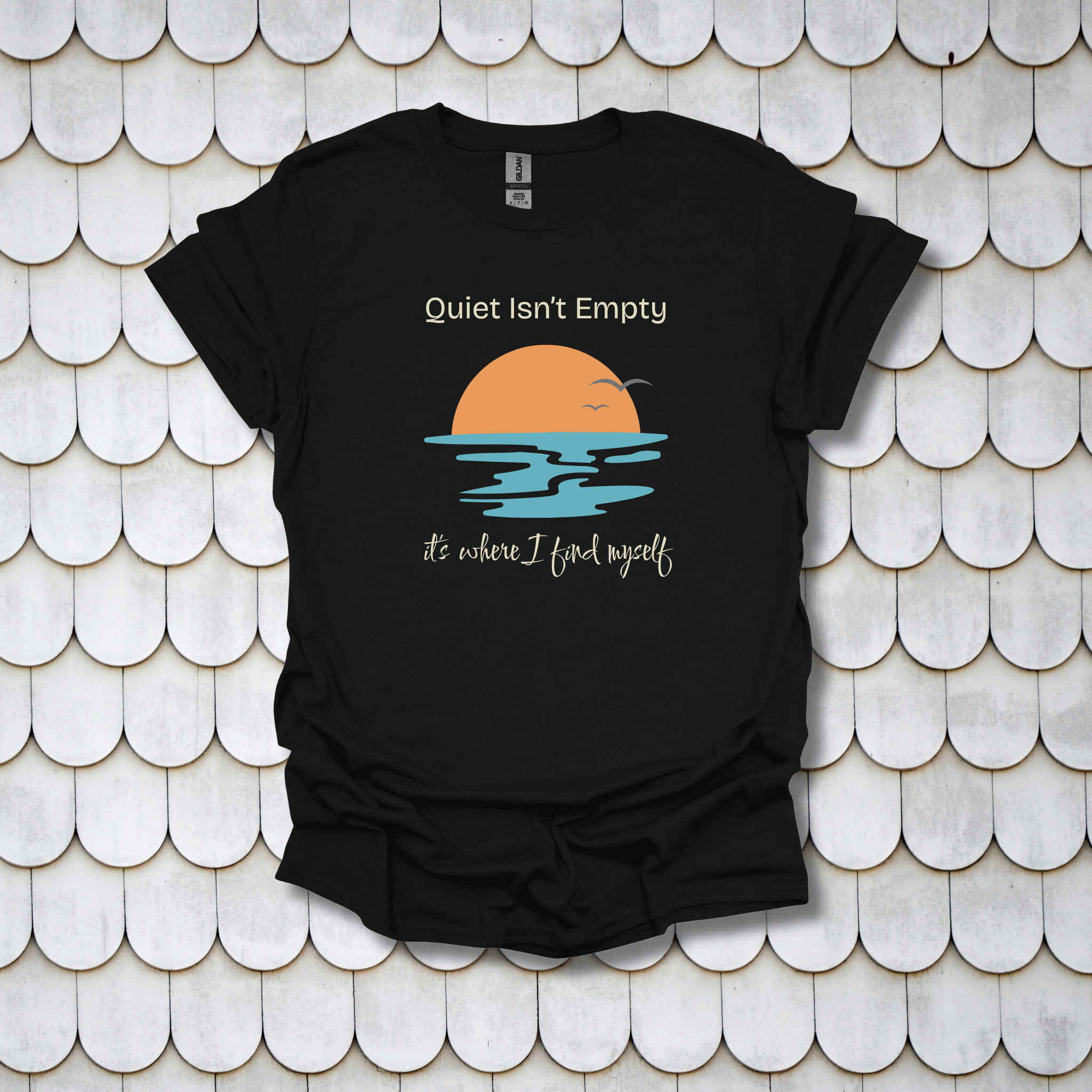 Quiet Isn't Empty, It's Where I Find Myself Tee - Graphic Quiet Sunset T-Shirt - Hippie at Heart