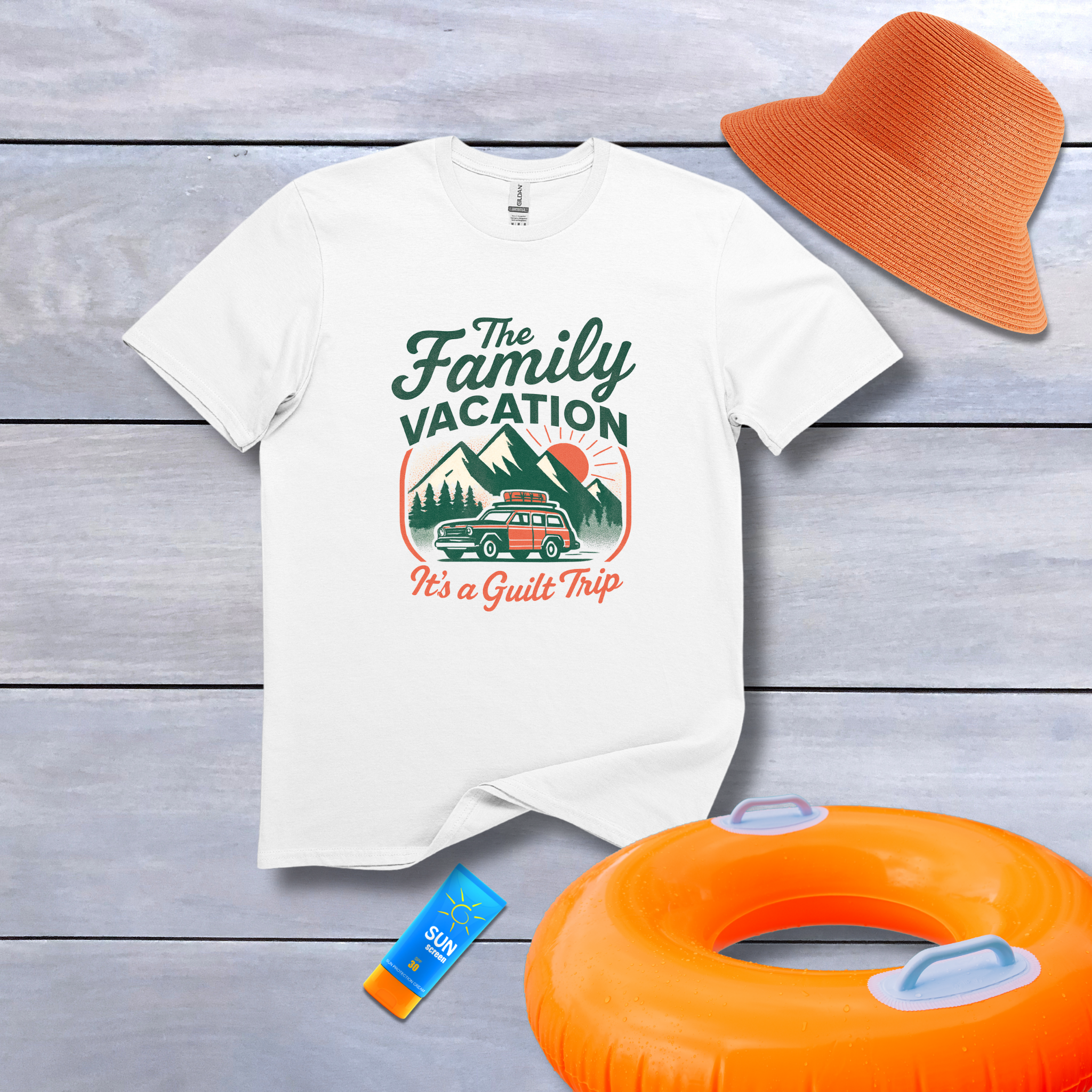The Family Vacation: It's a Guilt Trip - Retro Road Trip Tee - Hippie at Heart