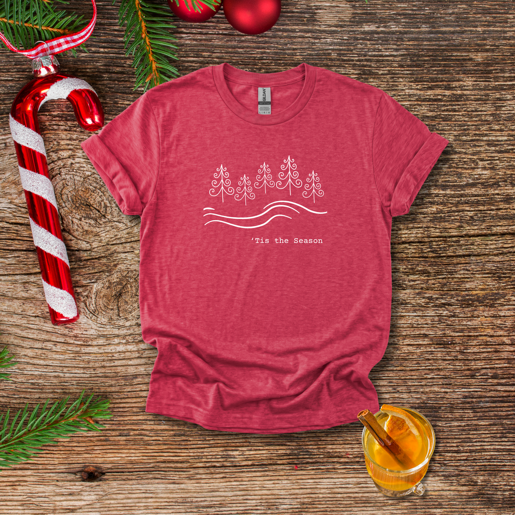 'Tis the Season - Typography Forest T-Shirt - Hippie at Heart