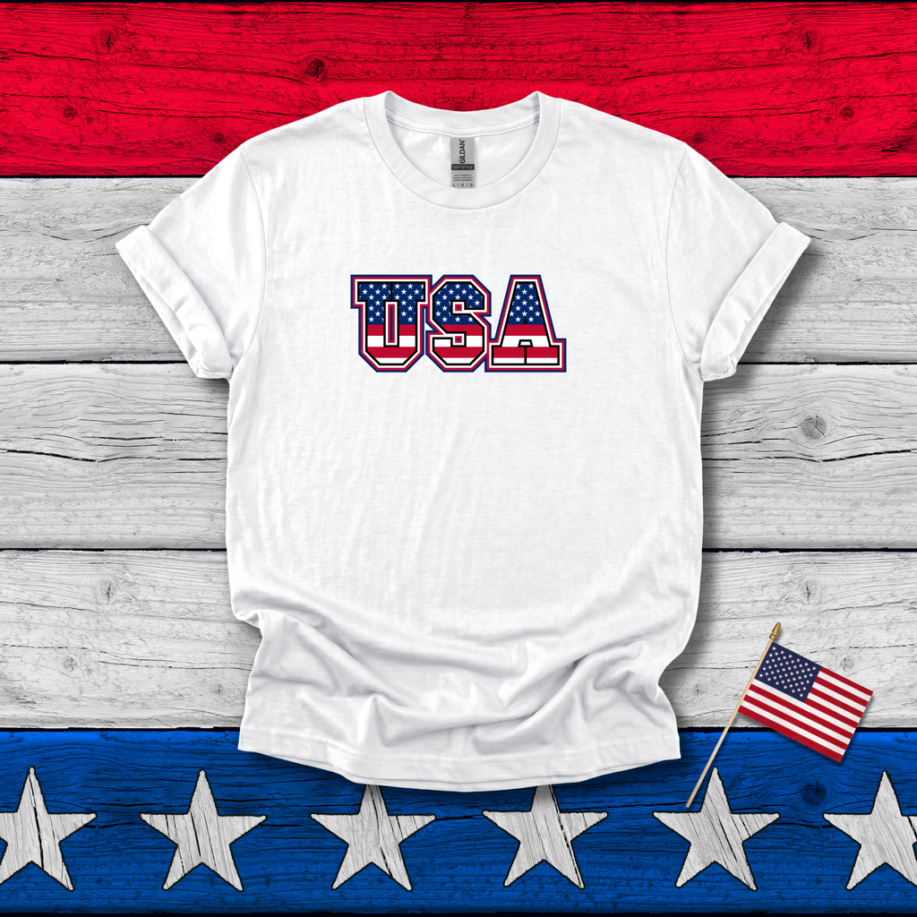USA Flag - Patriotic Holiday Tee - Hippie at Heart