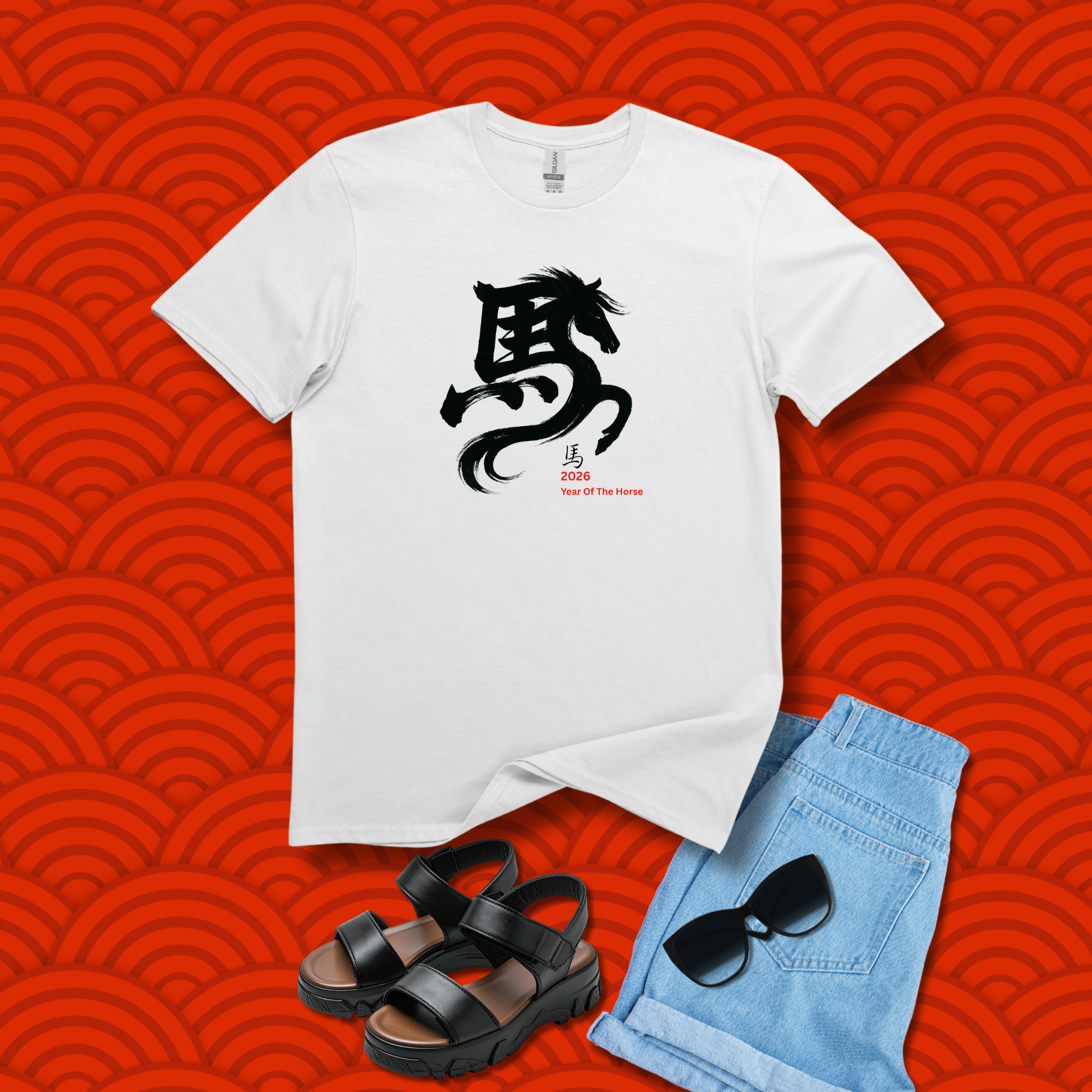 2026 Year of the Horse Tee ~ Chinese Zodiac Horse Design