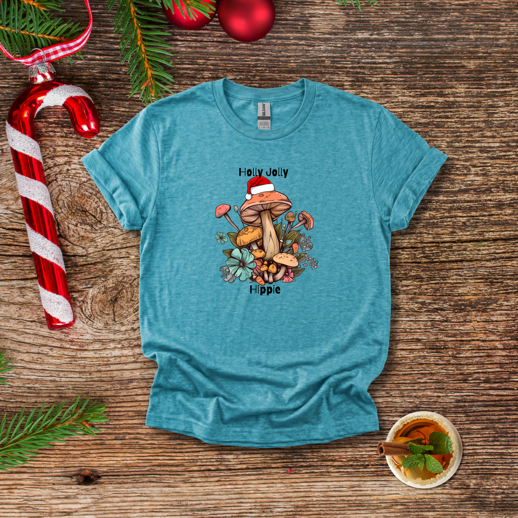 Holly Jolly Hippie - Mushroom Friends Tee - Hippie at Heart